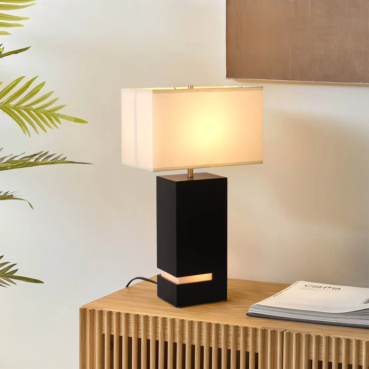 Zen Standing Nightlight Dark Brown – Table Lamp Table Lamps NOVA of California   