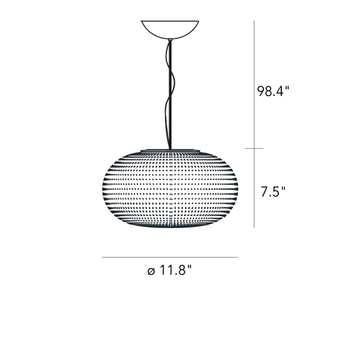 BIANCA Suspension Lamp - Matti Klenell Pendant FontanaArte   