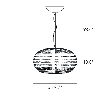 BIANCA Suspension Lamp - Matti Klenell Pendant FontanaArte   