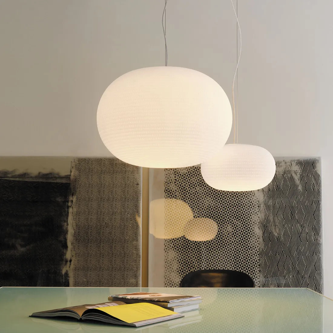 BIANCA Suspension Lamp - Matti Klenell Pendant FontanaArte   