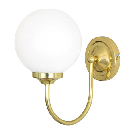 Bragan Globe Wall Light wall light Mullan Lighting Polished Brass