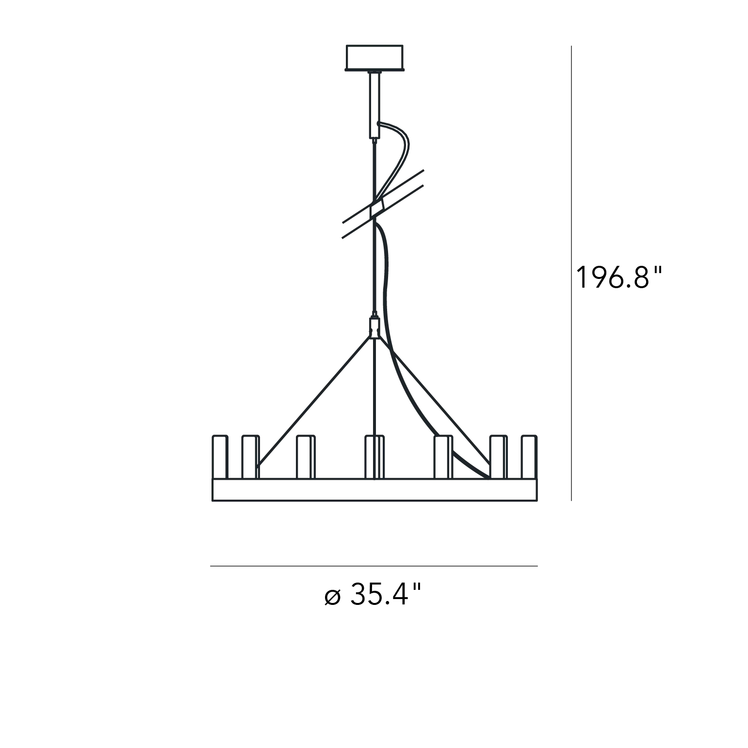 CHANDELIER Suspension Lamp - David Chipperfield Pendant FontanaArte   