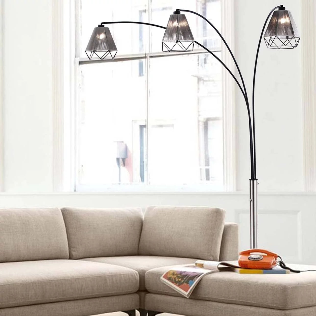 Polygon 3 Light Arc - Floor Lamp Floor Lamp NOVA of California   