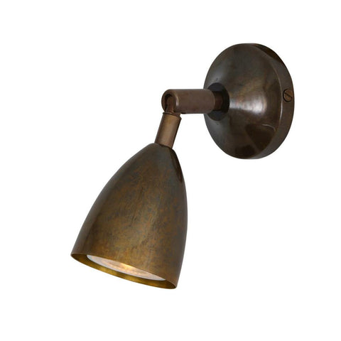 Lainio Wall Spotlight Wall Sconce Mullan Lighting Antique Brass