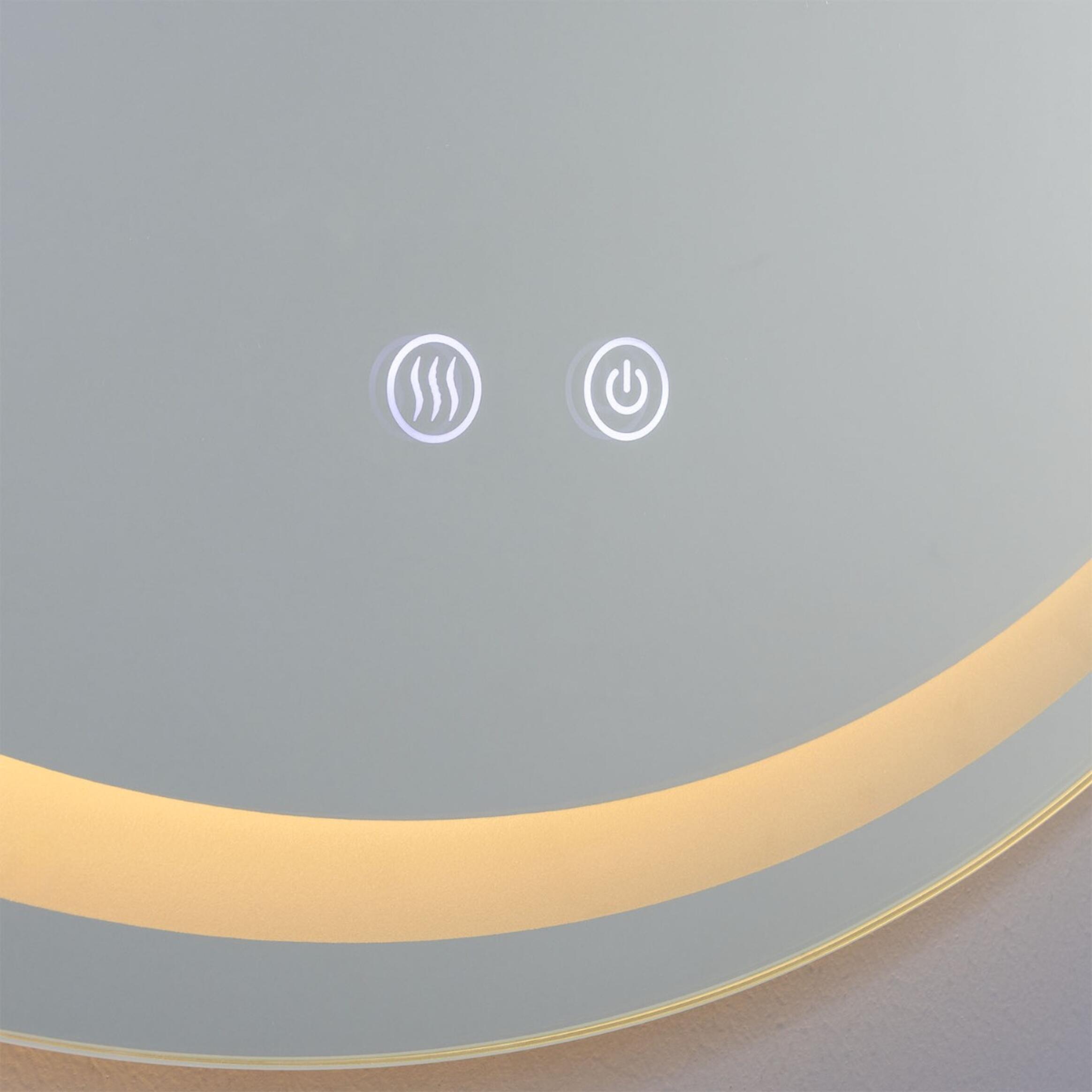 Soajo Circular Inner LED Bathroom Mirror – 60cm