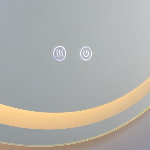 Soajo Circular Inner LED Bathroom Mirror – 60cm