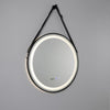 Sines Black Circular LED Bathroom Mirror – 60cm
