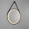 Sines Black Circular LED Bathroom Mirror – 60cm