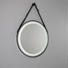 Sines Black Circular LED Bathroom Mirror – 60cm