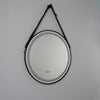 Sines Black Circular LED Bathroom Mirror – 60cm