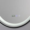 Sines Black Circular LED Bathroom Mirror – 60cm