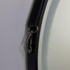 Sines Black Circular LED Bathroom Mirror – 60cm