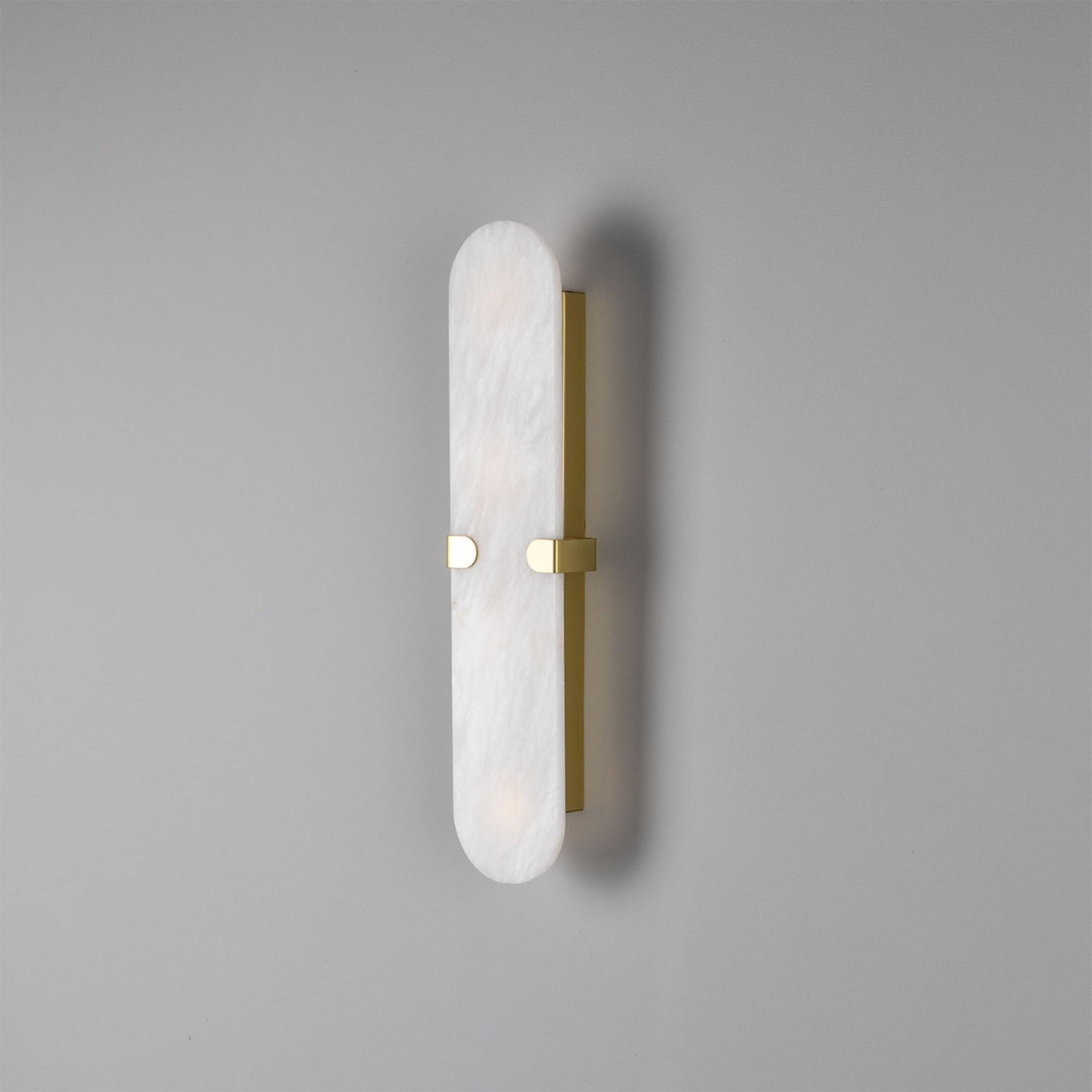 Lothian Oval Alabaster Wall Light Wall Sconce Mullan Lighting   