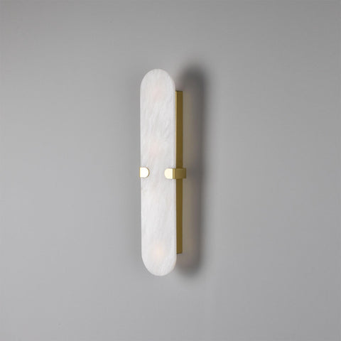 Lothian Oval Alabaster Wall Light Wall Sconce Mullan Lighting   