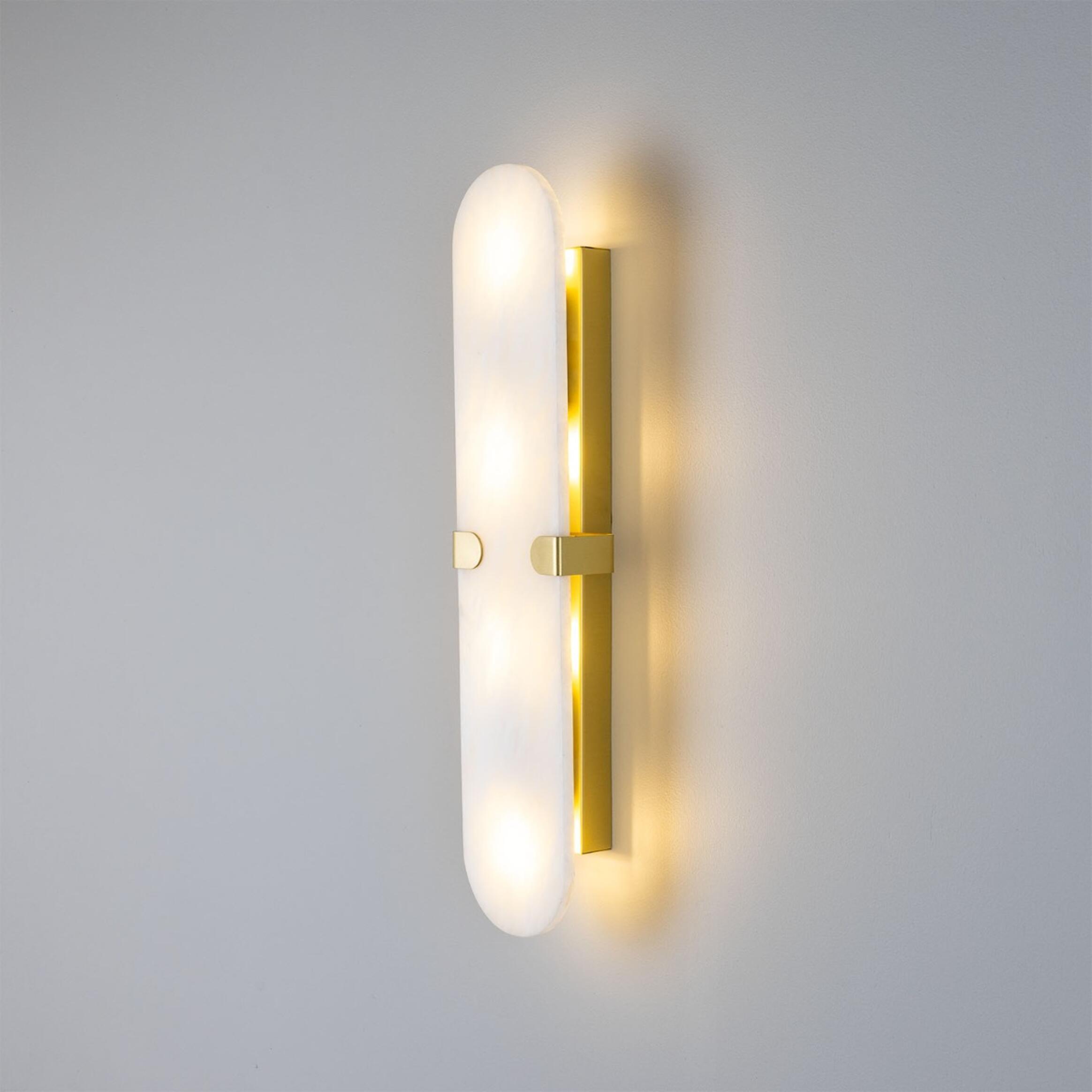 Lothian Oval Alabaster Wall Light Wall Sconce Mullan Lighting   
