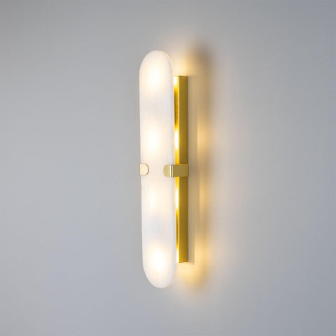 Lothian Oval Alabaster Wall Light Wall Sconce Mullan Lighting   