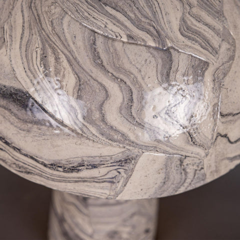 Amanita Marbled Ceramic Mushroom Table Lamp