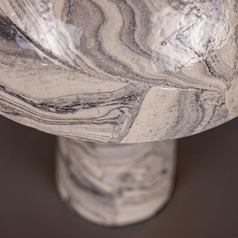 Amanita Marbled Ceramic Mushroom Table Lamp
