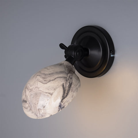 Coco Adjustable Marbled Ceramic Wall Light Sconce Mullan Lighting