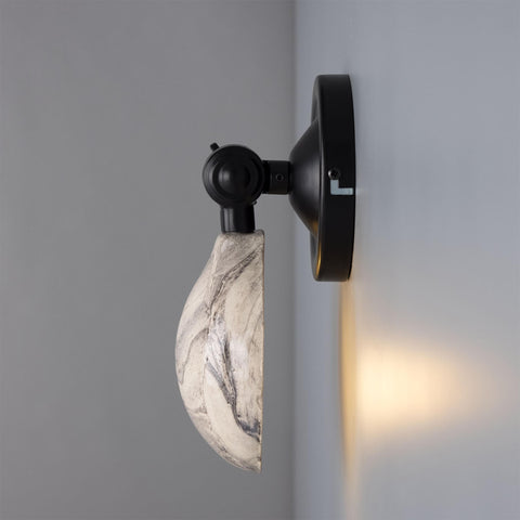 Coco Adjustable Marbled Ceramic Wall Light Sconce Mullan Lighting