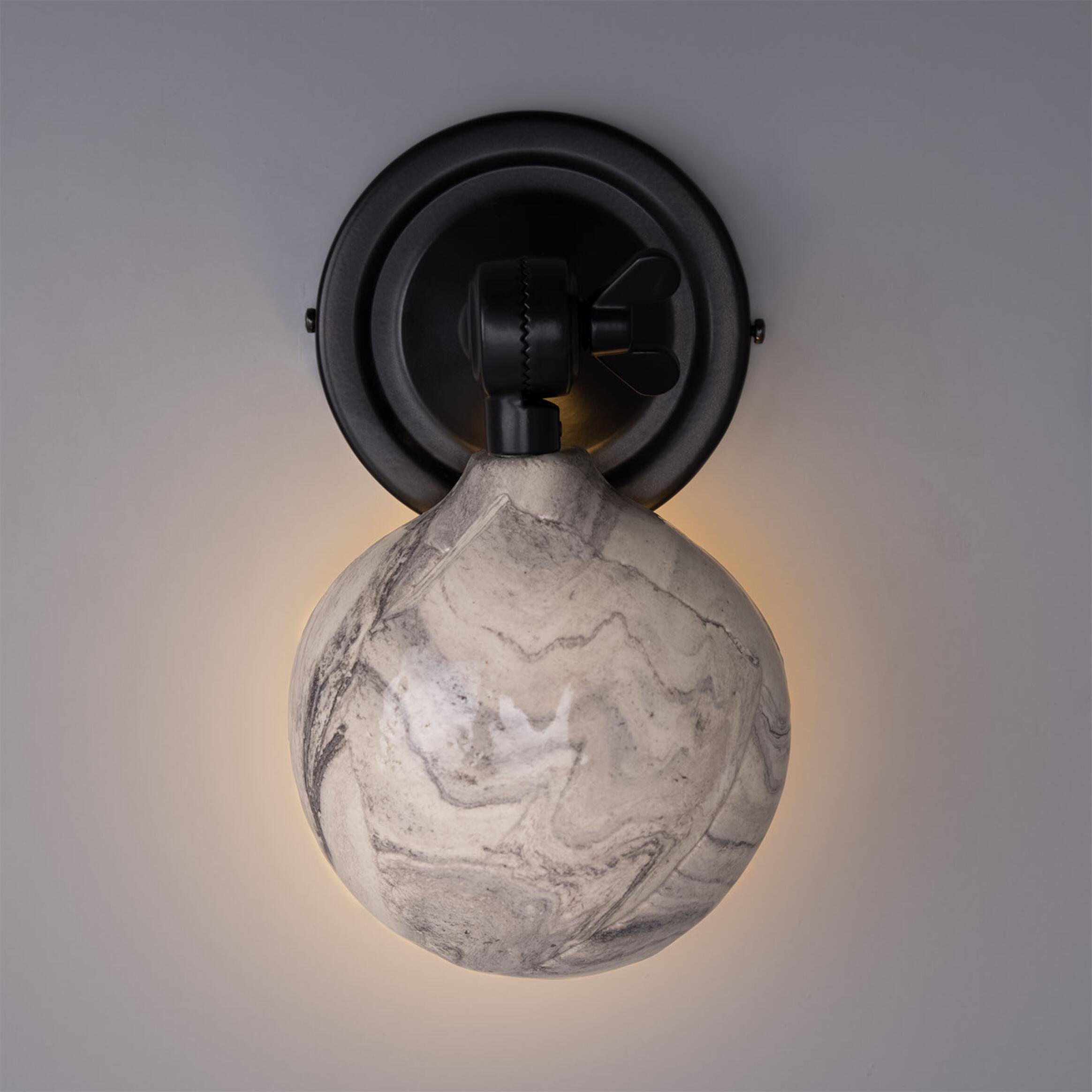 Coco Adjustable Marbled Ceramic Wall Light Sconce Mullan Lighting