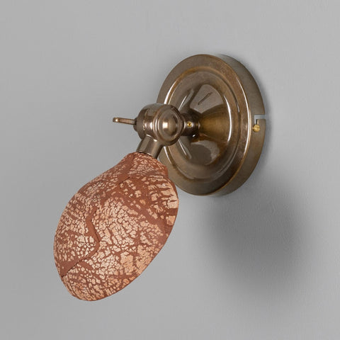 Coco Adjustable Ceramic Wall Light wall light Mullan Lighting Antique Brass  