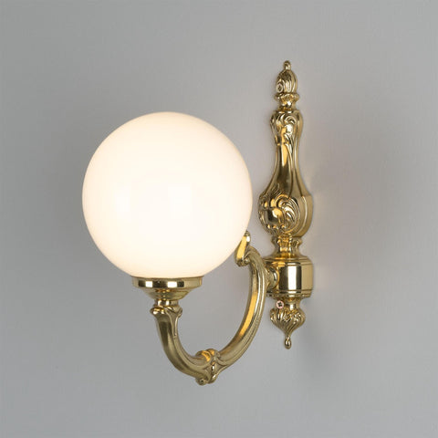 Ben Single Arm Traditional Wall Light Wall Light Stembulbs Polished Brass