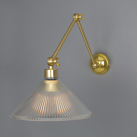 Rebell Adjustable Poster Light Wall Light Mullan Lighting Polished Brass