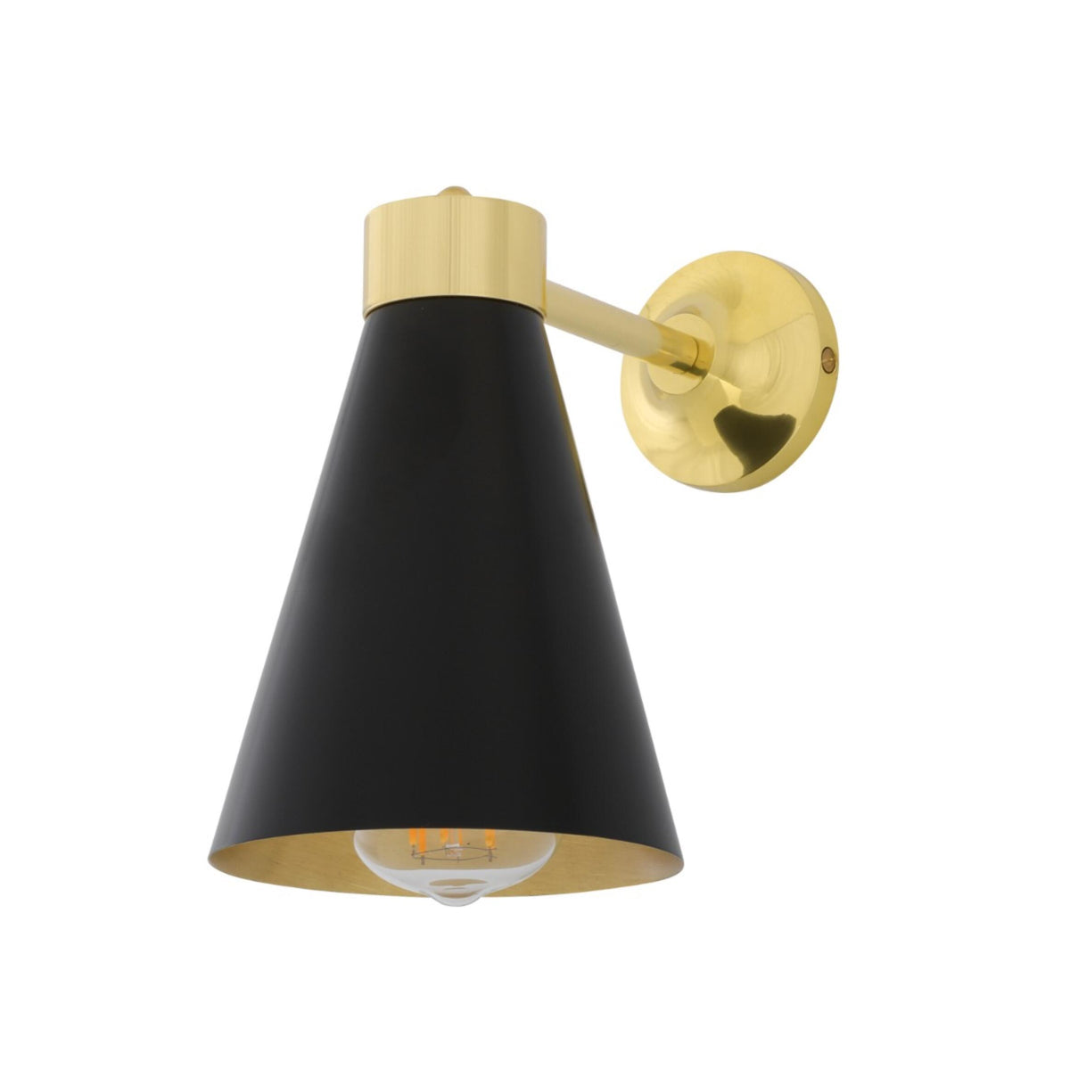 Kamina Wall Light Wall Light Mullan Lighting Matte Black / Polished Brass
