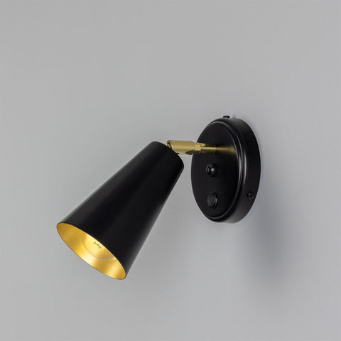Antique BrassCashel Wall Light Wall Light Mullan Lighting Powder-Coated Matte Black
