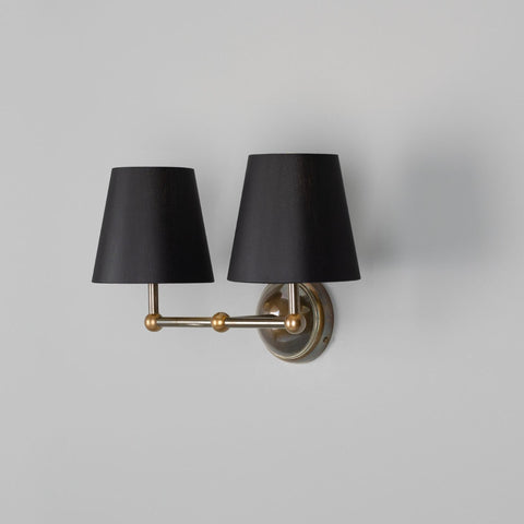 Busan Modern Brass Double Wall Light Sconce Mullan Lighting