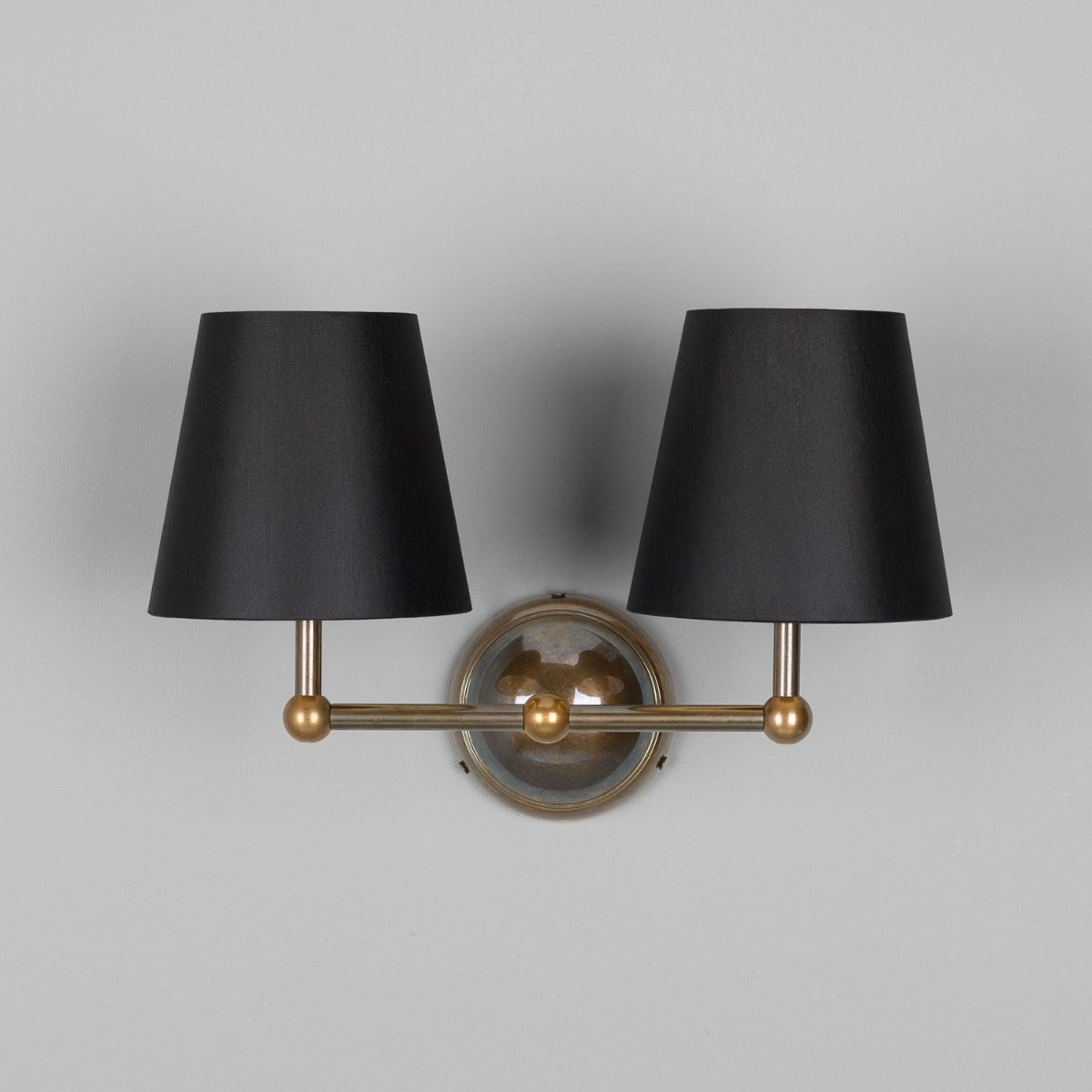 Busan Modern Brass Double Wall Light Sconce Mullan Lighting