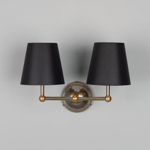 Busan Modern Brass Double Wall Light Sconce Mullan Lighting