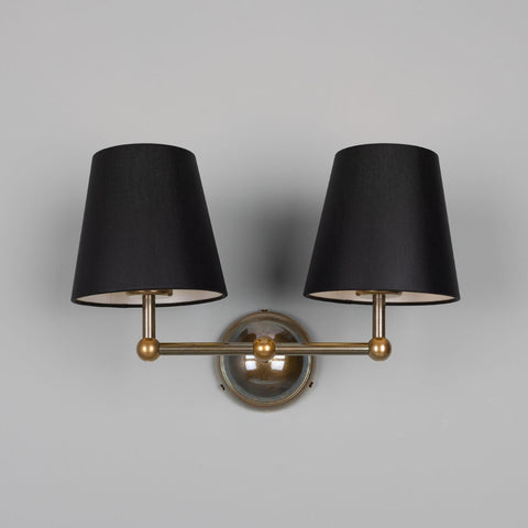 Busan Modern Brass Double Wall Light Sconce Mullan Lighting