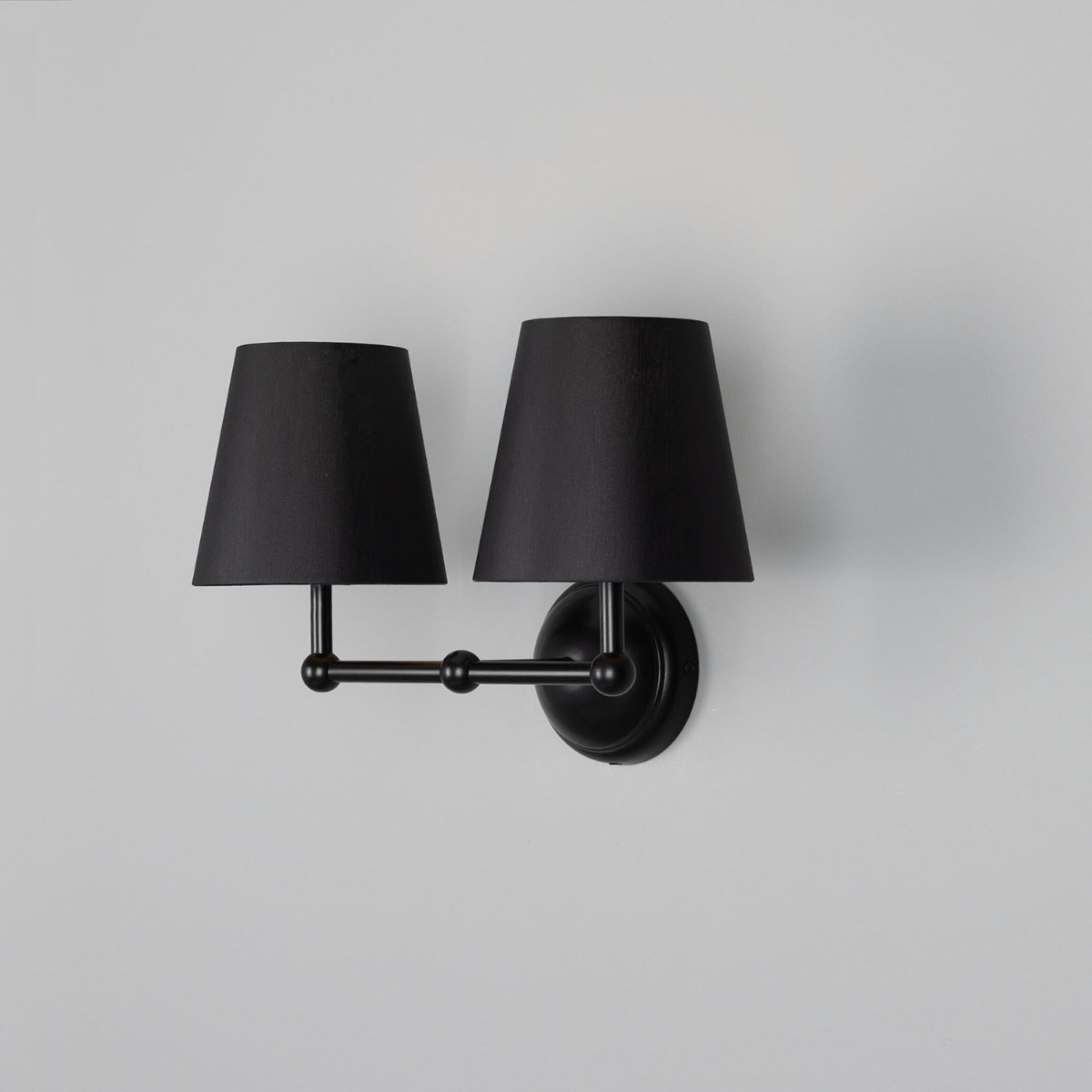 Busan Modern Brass Double Wall Light Sconce Mullan Lighting