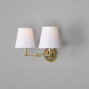 Busan Modern Brass Double Wall Light Sconce Mullan Lighting