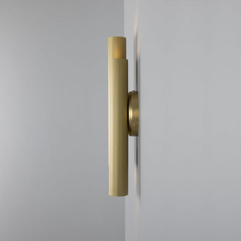 Royce Modern Reeded  Double Wall Light Wall Sconce Mullan Lighting   