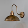 Paris Industrial Brass Swan Neck Wall Light Wall Sconce Mullan Lighting   