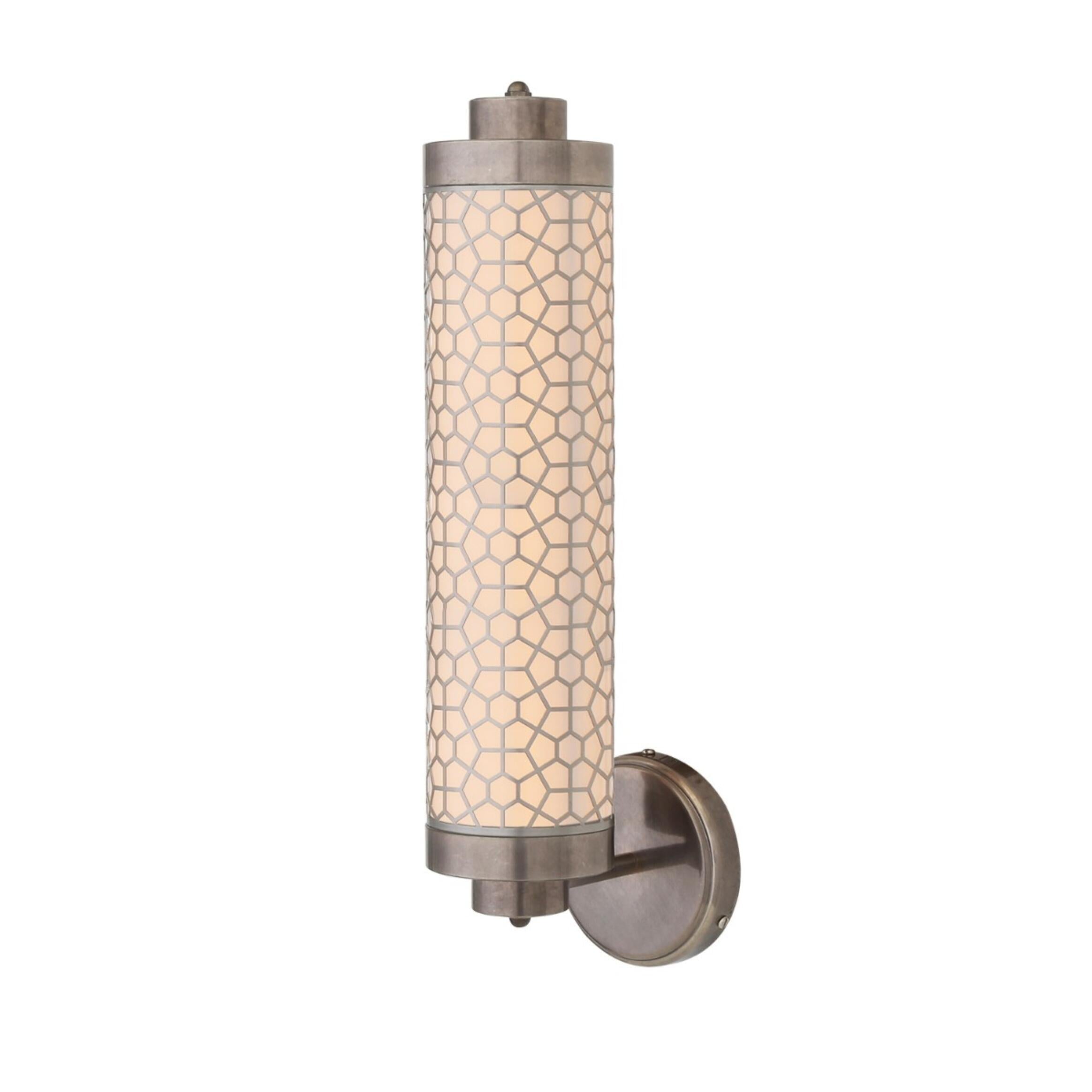 Ocala Hexagonal Brass Mesh Wall Light Wall Sconce Mullan Lighting   