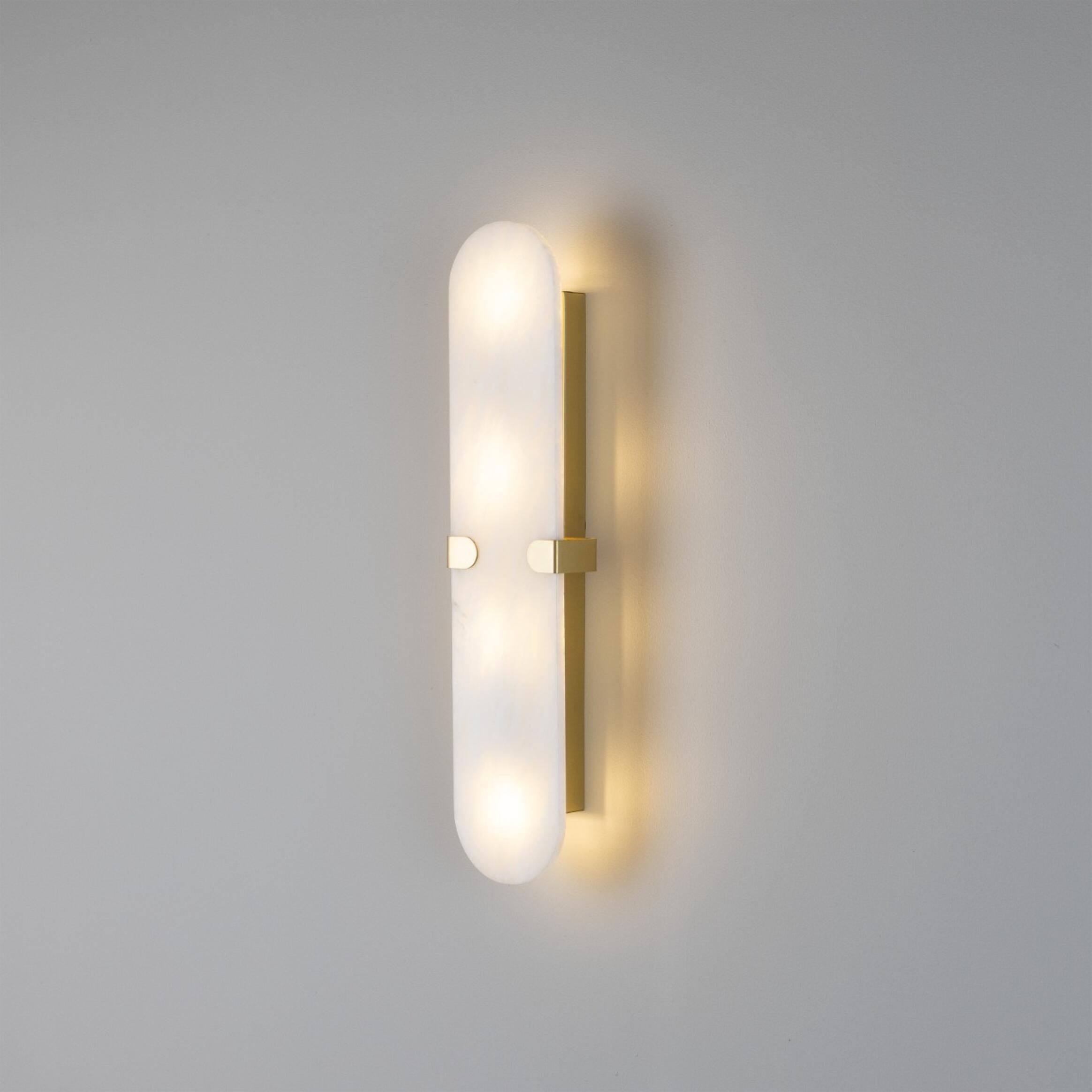 Lothian Oval Alabaster Wall Light Wall Sconce Mullan Lighting   