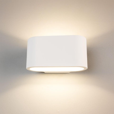 Innsbruck Elliptical Plaster Wall Light 18cm IP20