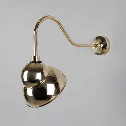 Large Outdoor Sign Light Wall Light Mullan Lighting Natural Brass