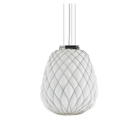 PINECONE Pendant - Paola Navone Pendant FontanaArte Large Chrome-White 