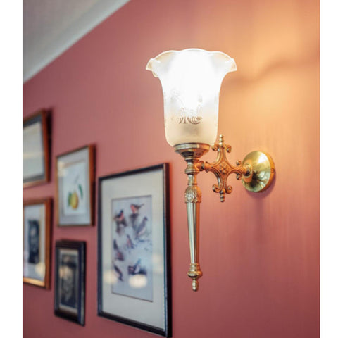 Allen Wall Light Wall Light Mullan Lighting Antique Brass