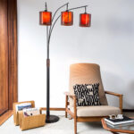 Layers Natural Mica 3 Light Arc - Floor Lamp